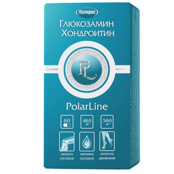 Изображение товара Глюкозамин с хондроитином БАД PolarLine 60 капсул Глюкозамин с хондроитином БАД PolarLine 60 капсул фотография