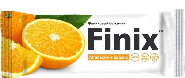 Изображение товара Батончик финиковый Finix Апельсин + Арахис 30г Батончик финиковый Finix Апельсин + Арахис 30г фотография