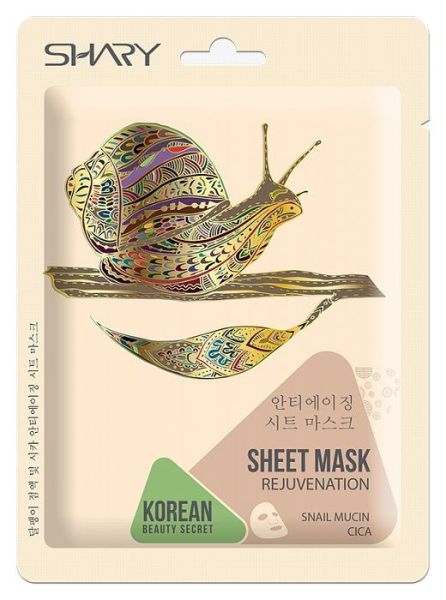 Shary маска для лица Омолаживание муцин улитки и центелла азиатская 25г фотография