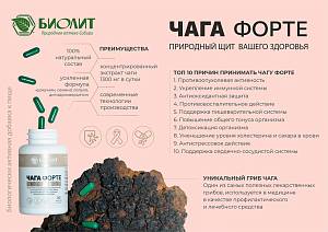 Чага Форте для профилактики и лечения различных заболеваний, укрепления иммунитета