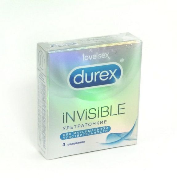 Презервативы Durex invisible ультратонкие 3 шт фотография