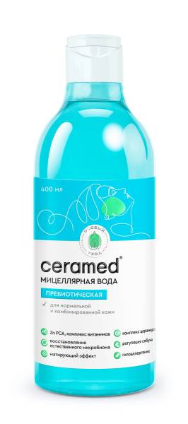 Изображение товара Вода мицеллярная Ceramed пребиотическая 400мл Вода мицеллярная Ceramed пребиотическая 400мл фотография